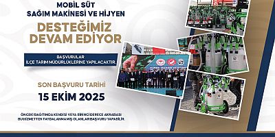 HBB’DEN ÜRETİCİYE MOBİL SÜT SAĞIM MAKİNESİ VE HİJYEN SETİ DESTEĞİ